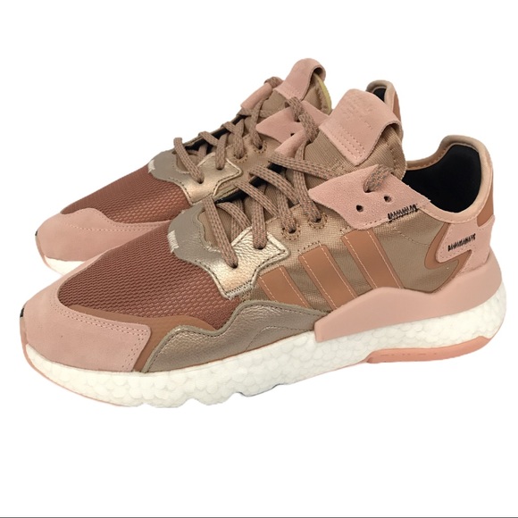 rose gold metallic sneakers